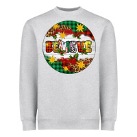 Heather Grey Christmas Believe Heavyweight Sweatshirt - Artiststas