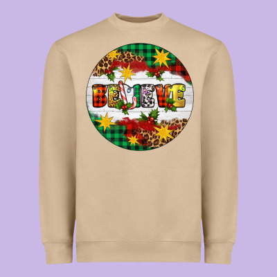 Christmas Believe Heavyweight Sweatshirt Designed By Artiststas