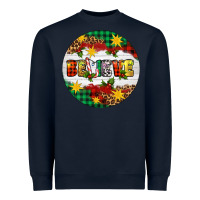 Navy Christmas Believe Heavyweight Sweatshirt - Artiststas