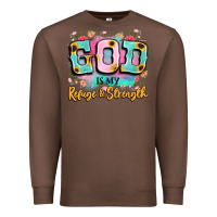 Chestnut god is my refuge and strength Premium Sweatshirt - LillyAllenDesigns