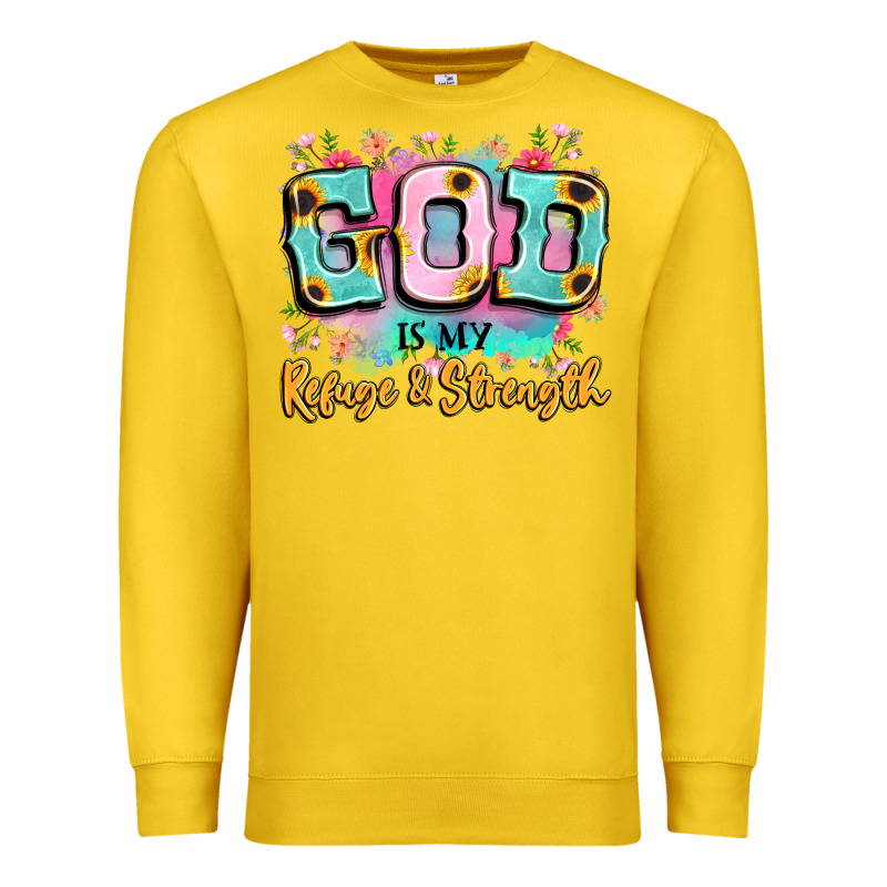 God Is My Refuge And Strength Premium Sweatshirt by LillyAllenDesigns | Teevron