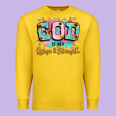 God Is My Refuge And Strength Premium Sweatshirt Designed By Lillyallendesigns