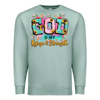 Seafoam god is my refuge and strength Premium Sweatshirt - LillyAllenDesigns