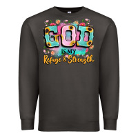 Smoke god is my refuge and strength Premium Sweatshirt - LillyAllenDesigns