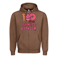 Chestnut 100 days sprinkled with fun Zipper Hoodie - MaliasSmallBusiness
