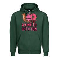 Sports Green 100 days sprinkled with fun Zipper Hoodie - MaliasSmallBusiness