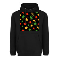 Black african color stars seamless pattern Heavyweight Hoodie - BundleAndBundleShop