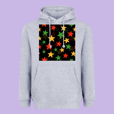 African Color Stars Seamless Pattern Heavyweight Hoodie Designed By Bundleandbundleshop