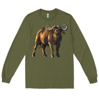 Army Green Buffalo Long Sleeve Tee - LillyAllenDesigns