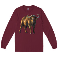 Burgundy Buffalo Long Sleeve Tee - LillyAllenDesigns