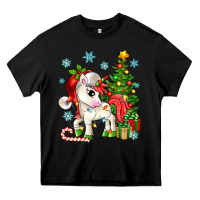 Black Christmas unicorn Heavy Core Tee - Zillion Design Studio