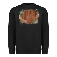 Black Wood Glitter Leopard Pattern Frame Heavyweight Sweatshirt - Bettercallsaul