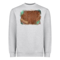 Heather Grey Wood Glitter Leopard Pattern Frame Heavyweight Sweatshirt - Bettercallsaul