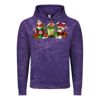 Cloud Purple coffee cups with santa claus Vintage Hoodie - FaDigitalArtStudio