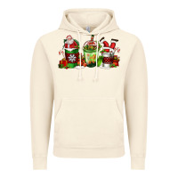 Vintage Artic coffee cups with santa claus Vintage Hoodie - FaDigitalArtStudio