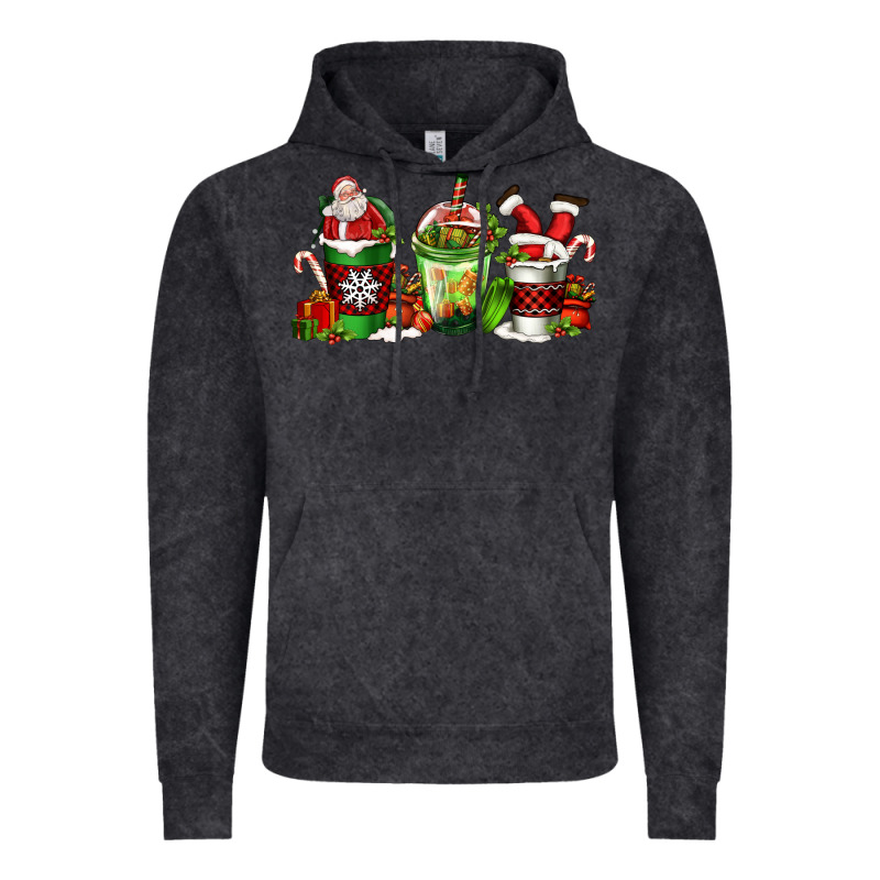 Coffee Cups With Santa Claus Vintage Hoodie by FaDigitalArtStudio | Teevron