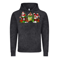 Vintage Black coffee cups with santa claus Vintage Hoodie - FaDigitalArtStudio