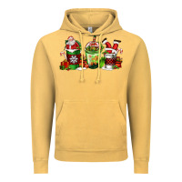 Vintage Mustard coffee cups with santa claus Vintage Hoodie - FaDigitalArtStudio