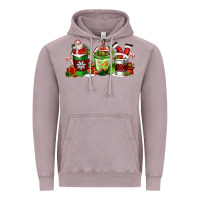 Vintage Zinc coffee cups with santa claus Vintage Hoodie - FaDigitalArtStudio