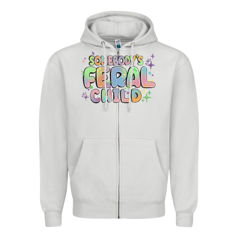 Somebody's Feral Child Zipper Hoodie by MaliasSmallBusiness | Teevron
