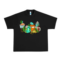 Black dinosaur coffee cups Urban Heavy Tee - AdoDesignShop