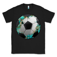 Black western sport soccer camouflage turquoise pattern Classic Tee - Artiststas
