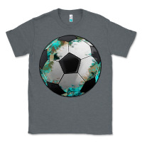 Charcoal Heather western sport soccer camouflage turquoise pattern Classic Tee - Artiststas