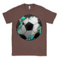Chestnut western sport soccer camouflage turquoise pattern Classic Tee - Artiststas