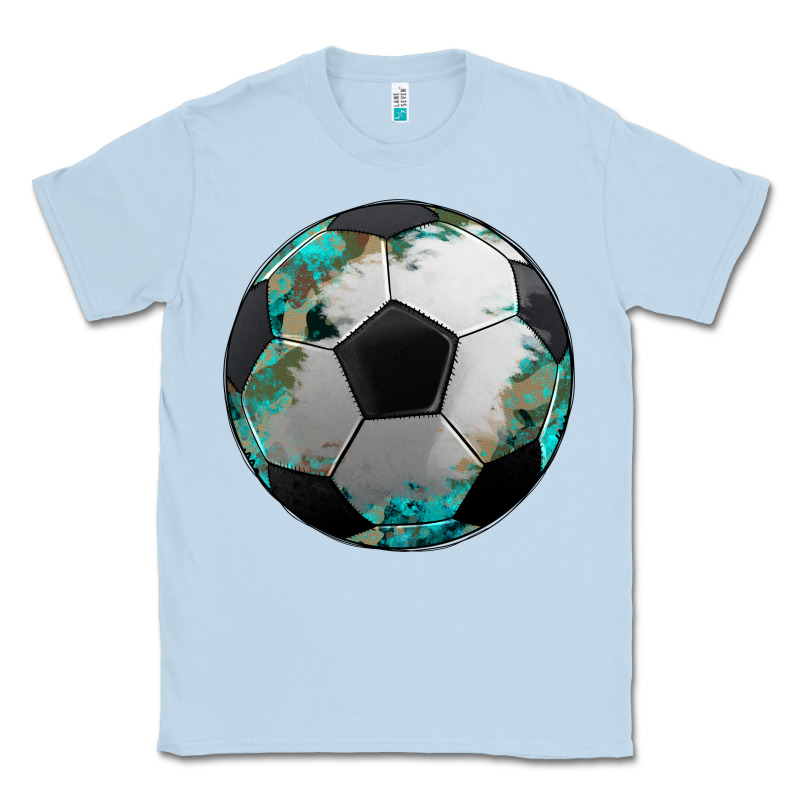 Western Sport Soccer Camouflage Turquoise Pattern Classic Tee by Artiststas | Teevron