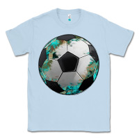 Dusty Blue western sport soccer camouflage turquoise pattern Classic Tee - Artiststas