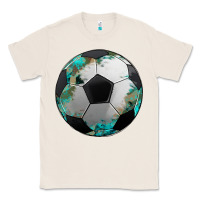 Natural western sport soccer camouflage turquoise pattern Classic Tee - Artiststas