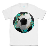 White western sport soccer camouflage turquoise pattern Classic Tee - Artiststas