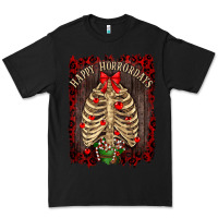 Black Happy Horrordays Premium Tee - RanaPortraitStore
