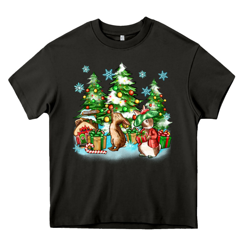 Christmas Rabbits Heavy Core Tee by Zillion Design Studio | Teevron