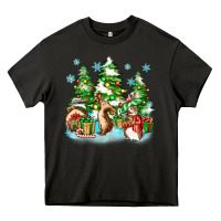 Asphalt christmas rabbits Heavy Core Tee - Zillion Design Studio