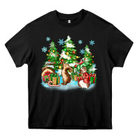 Black christmas rabbits Heavy Core Tee - Zillion Design Studio