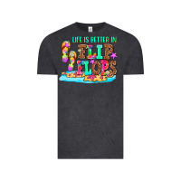 Vintage Black life is better in flip flops Vintage Tee - AdoDesignShop