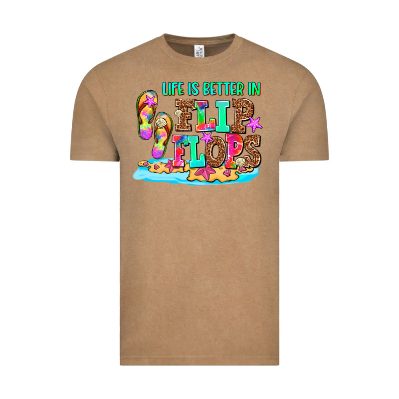 Life Is Better In Flip Flops Vintage Tee by AdoDesignShop | Teevron