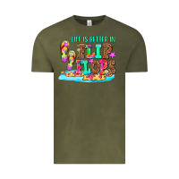 Vintage Olive life is better in flip flops Vintage Tee - AdoDesignShop