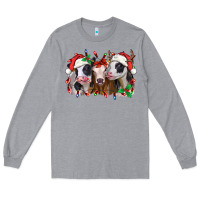 Heather Grey funny christmas heifers Long Sleeve Tee - Jasminsmagicworld