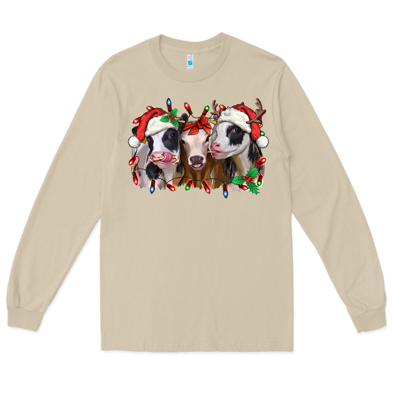 Funny Christmas Heifers Long Sleeve Tee by Jasminsmagicworld | Teevron