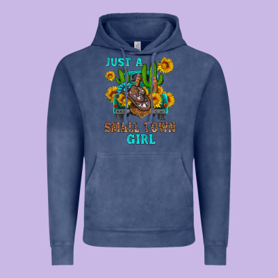 Just A Small Town Girl Vintage Hoodie Designed By Hra Design Shop