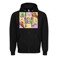 Black mardi gras Zipper Hoodie - MaliasSmallBusiness