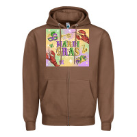 Chestnut mardi gras Zipper Hoodie - MaliasSmallBusiness