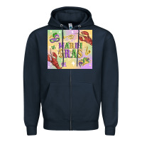 Navy mardi gras Zipper Hoodie - MaliasSmallBusiness