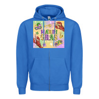 True Royal mardi gras Zipper Hoodie - MaliasSmallBusiness