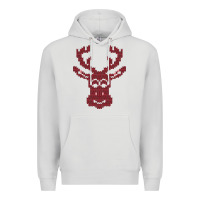Dove Grey Christmas Deer Ugly Premium Hoodie - Bettercallsaul