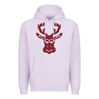Lilac Christmas Deer Ugly Premium Hoodie - Bettercallsaul