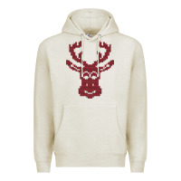 Oatmeal Heather Christmas Deer Ugly Premium Hoodie - Bettercallsaul