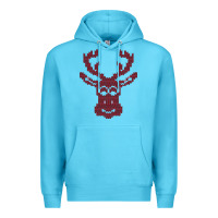 Ocean Blue Christmas Deer Ugly Premium Hoodie - Bettercallsaul